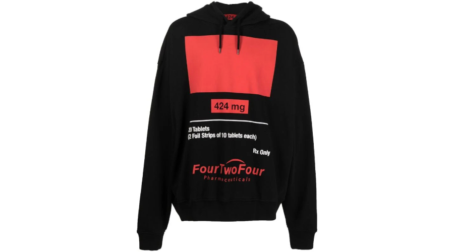 black graphic hoodie