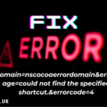 Solve: errordomain=nscocoaerrordomain&errormessage=could not find the specified shortcut.&errorcode=4